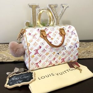 RARE! Louis Vuitton Speedy 30 Watercolor Aquarelle